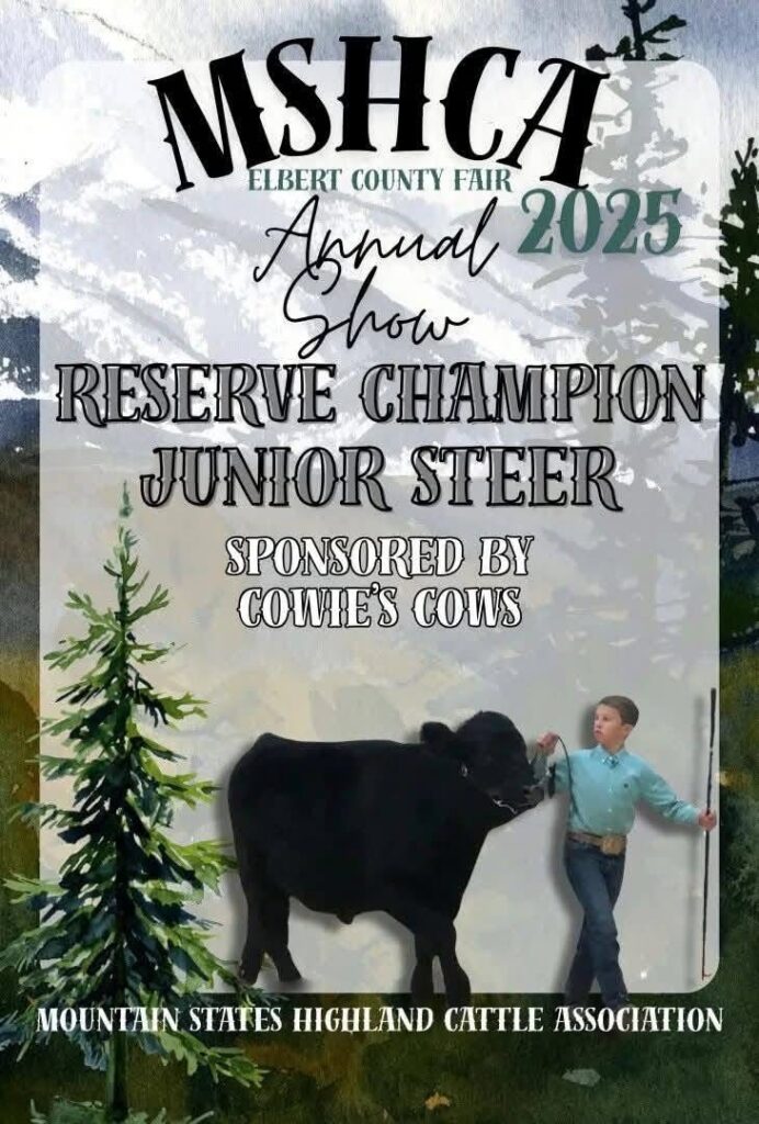 Sponsoring the Elbert County state fair's Reserve Champion Junior Steer 2025